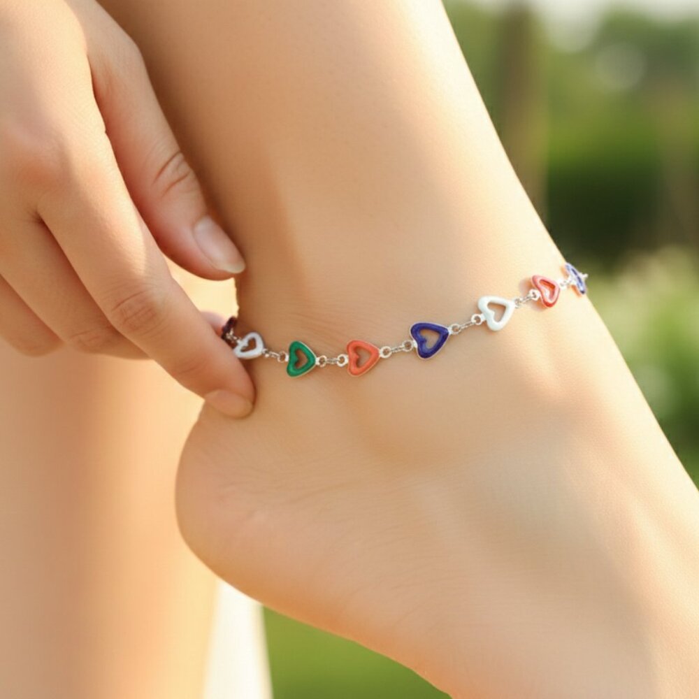 "Elegant Handmade Anklet – Delicate Jewelry for Women, MAR092048